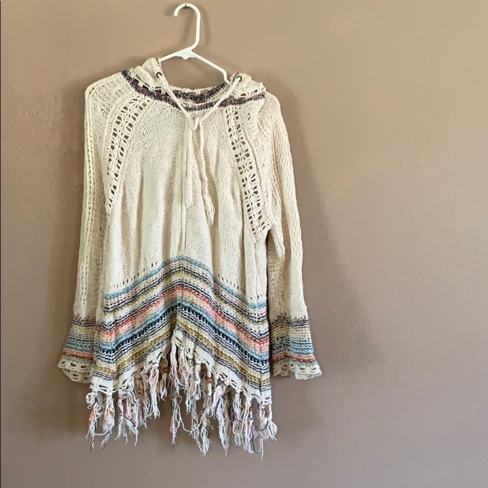 Free People knit sweater poncho